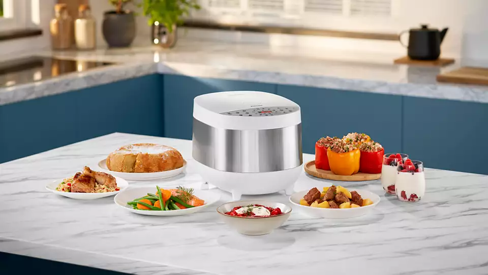 PHILIPS Multifunkcinis puodas. 5 l, 896–1067W, Baltas