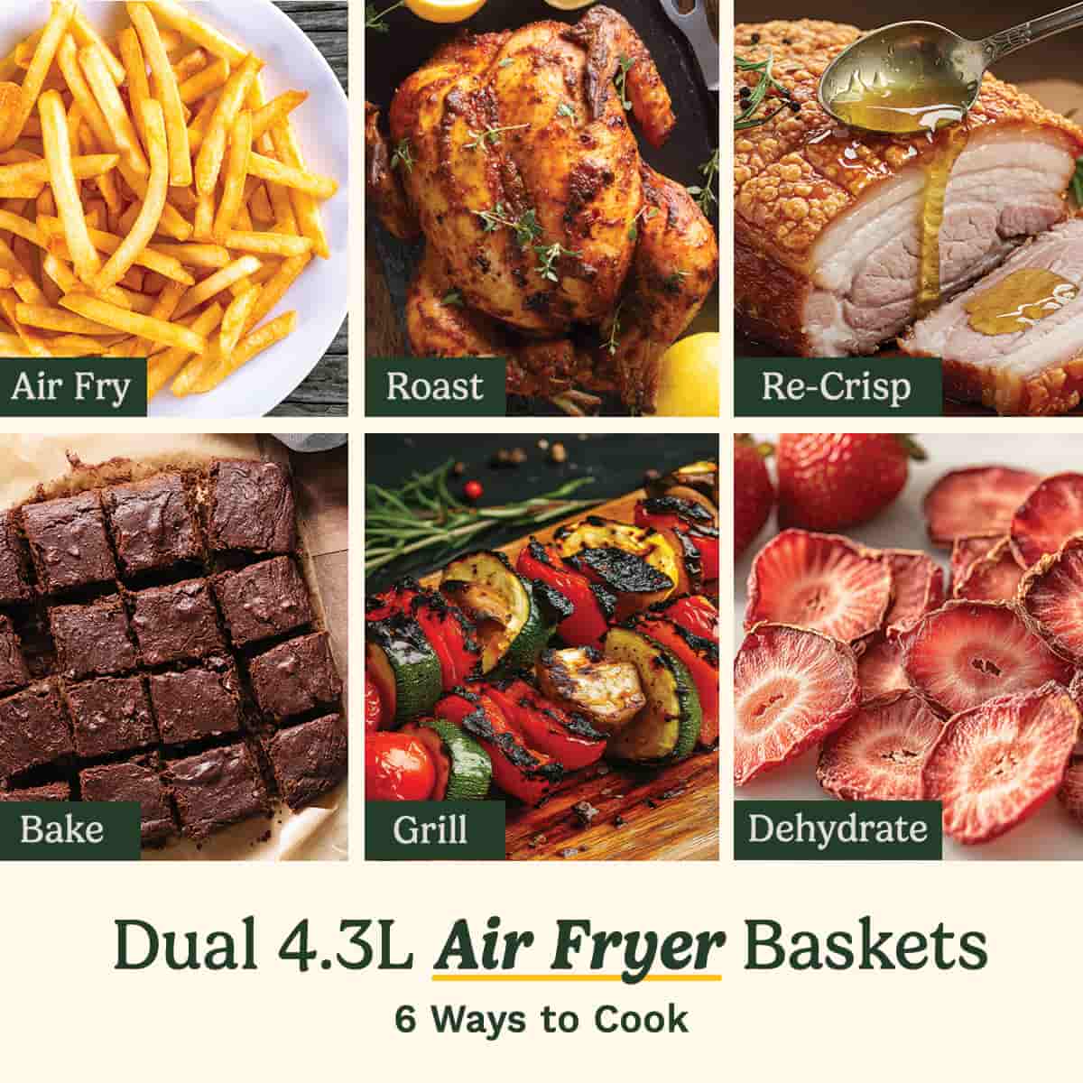 Karšto oro gruzdintuvė CUISINART 10.4l