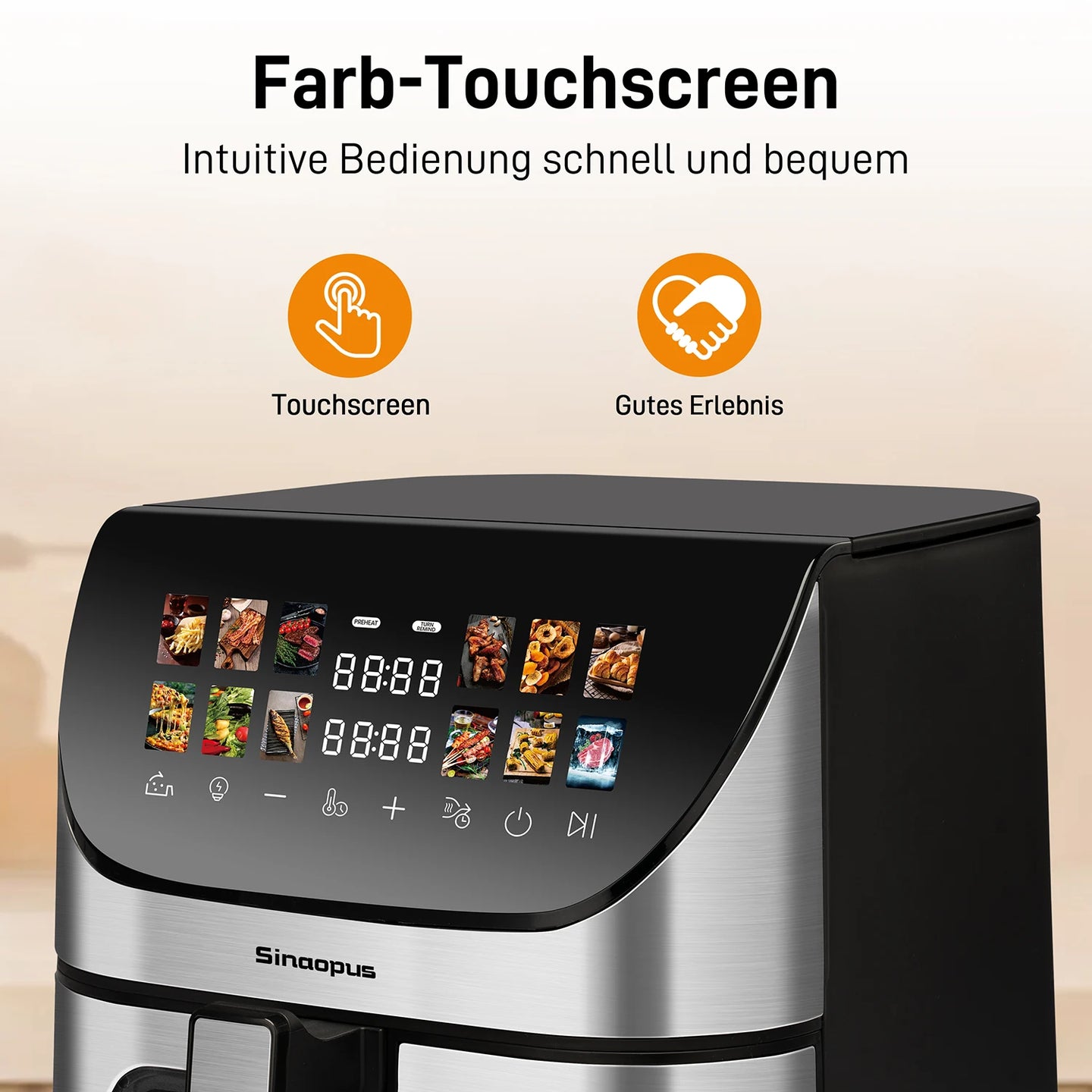 Išmani karšto oro gruzdintuvė Sinaopus 8.5L