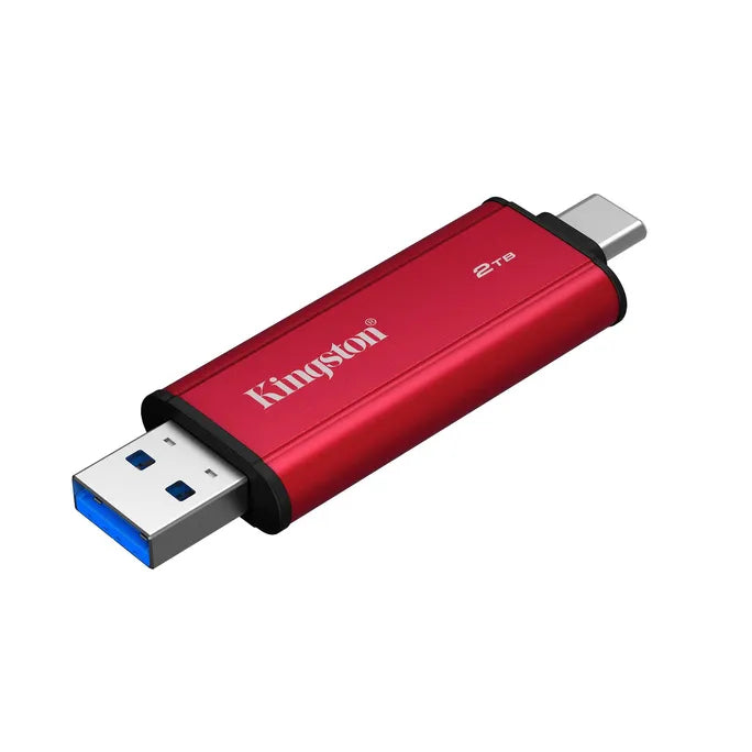 Kingston SPSD Dual Portable 2 TB USB-A 3.1 (10Gb/s), USB-C 3.1 (10Gb/s) externe Festplatte SSD