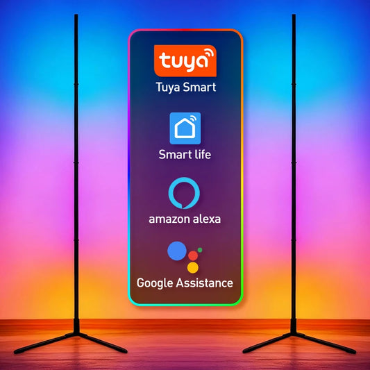 Išmani kampinė lempa RGBIC Tuya App