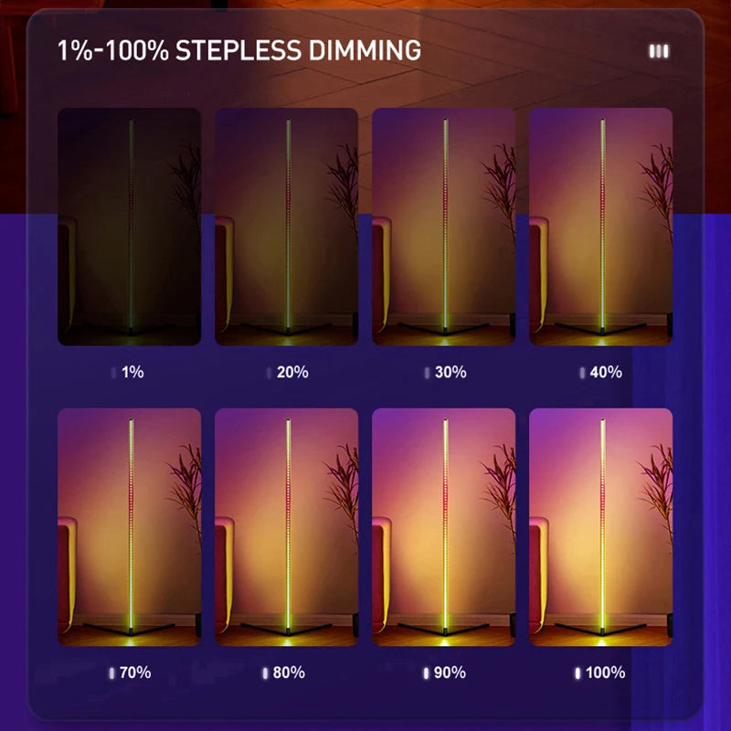 Išmani kampinė lempa RGBIC Tuya App