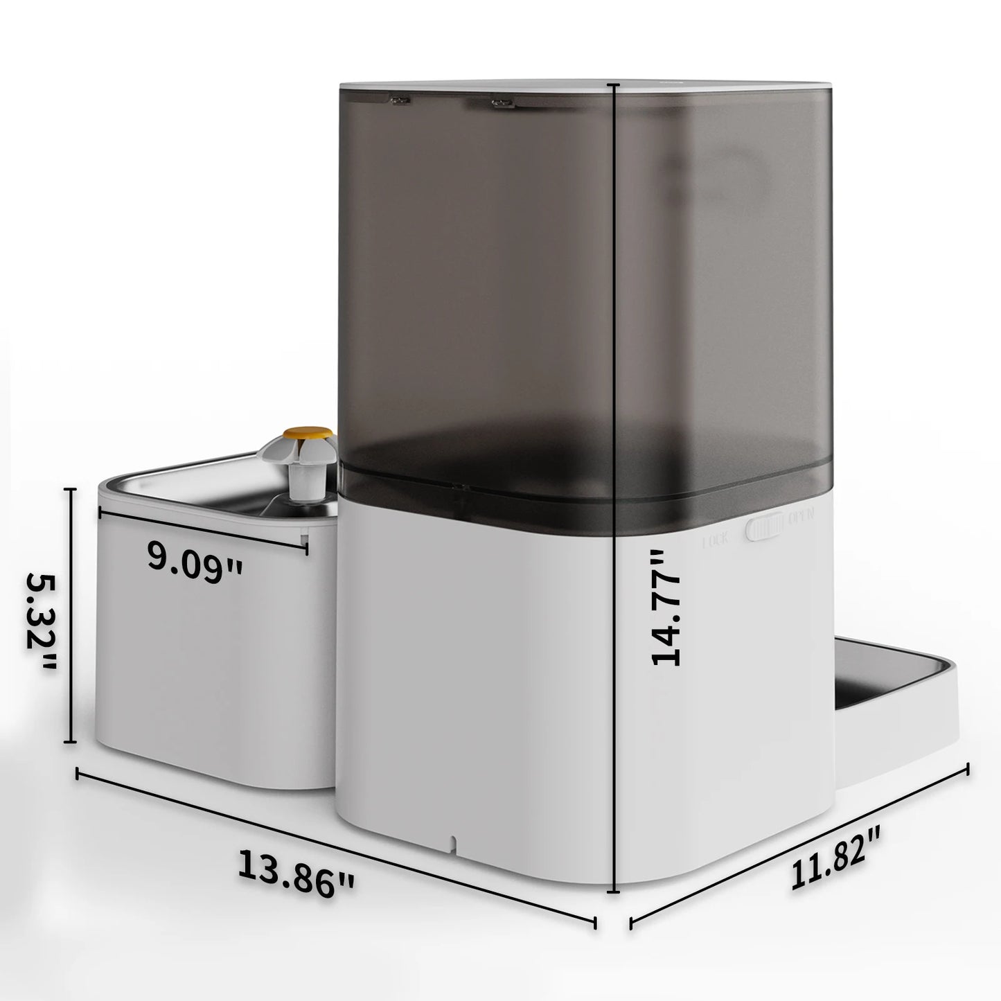 Išmanus gyvūnų maisto dozatorius DOEL 2-in-1