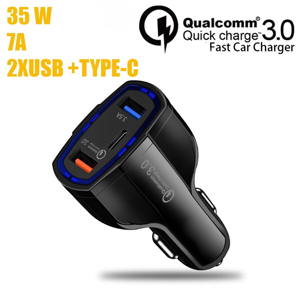 Auto Įkroviklis QC 3.0 TYPE-C
