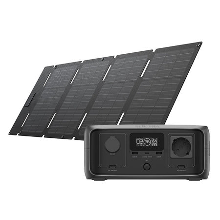 Energijos stotelė EcoFlow RIVER 3 UPS + Saulės panelė 45W USB-C